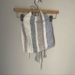 Zara Striped Tie-Back Crop Top